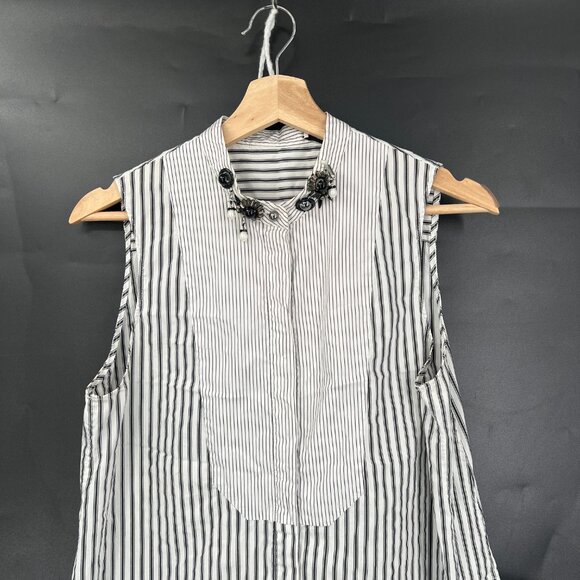 Dorothee Schumacher striped tunic art to wear top button front lagenlook 3 M - Picture 8 of 16